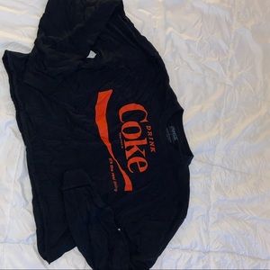 Coca Cola brand cropped black long sleeve t-shirt